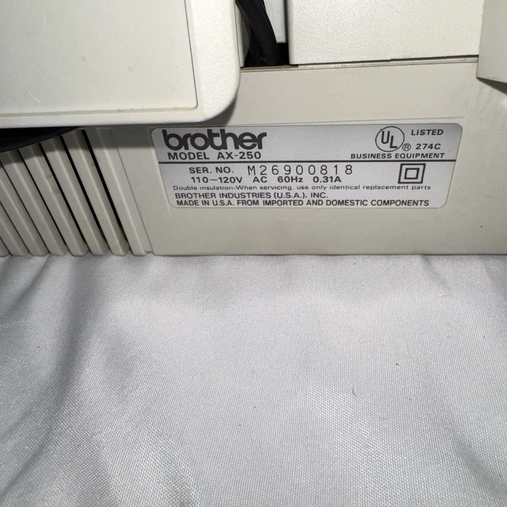 Brother AX-250 Correctronic Electronic Typewriter Tested Works